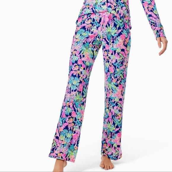 Lilly Pulitzer Other - NWT Lilly Pulitzer PJ Knit Pant Size XS ‘Oyster Bay Navy Seen And Heard’